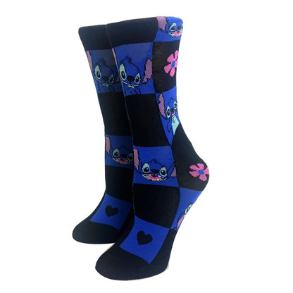 Women's socks 5 Pairs Cartoon Stitch cotton comfortable Size 35-40