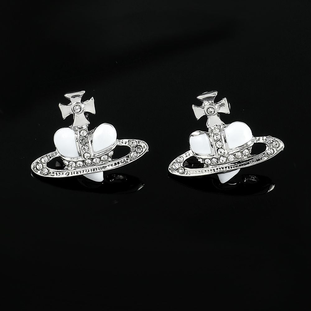 Disney Alice in Wonderland the Red Queen Earrings Sparkling Earrings Multicolor Jewelry for Women Jewellery Birthday Gifts