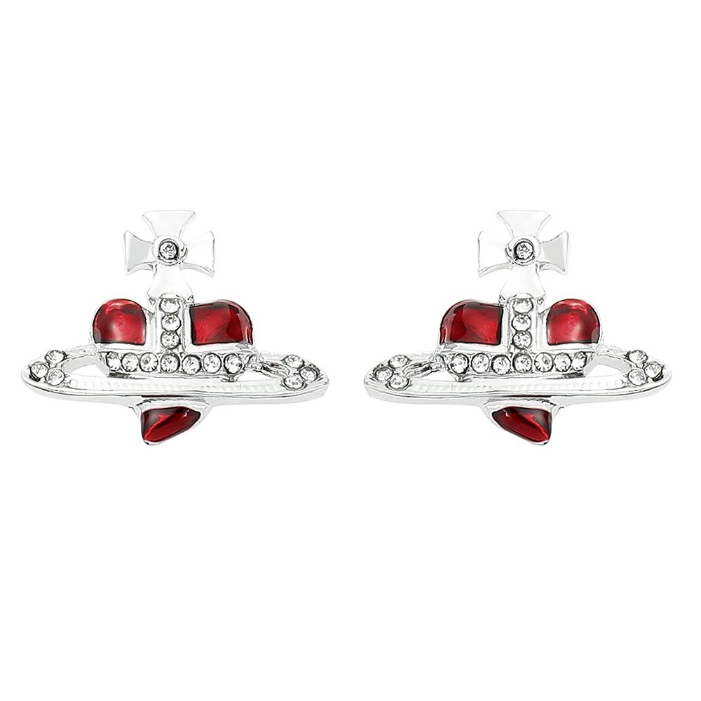 Disney Alice in Wonderland the Red Queen Earrings Sparkling Earrings Multicolor Jewelry for Women Jewellery Birthday Gifts