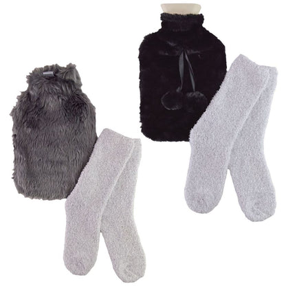 Hot Water Bottle & Socks Gift Set