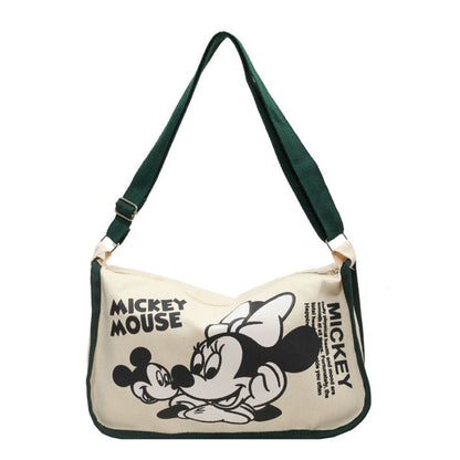 MINISO Disney Serie Cartoon Canvas Bag Large Capacity Handbag Snoopy Shoulder Bag Women Crossbody Bag Adjustable Shoulder Straps