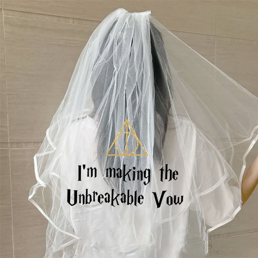 Unbreakable Vow Veil Bach weekend girls night bachelorette Hen do Party Bridal shower Bride To Be future Mrs decoration gift