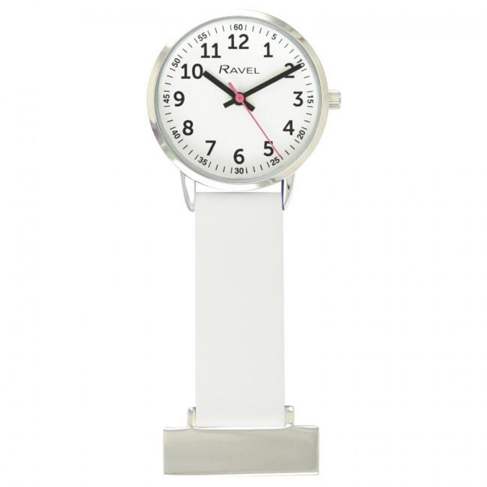 Ravel White Silicone Nurses Fob Watch R1107.4