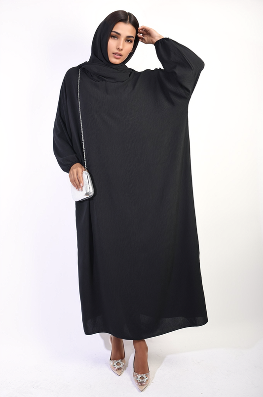 Long Sleeve Closed Abaya Maxi Dress