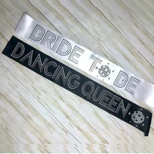 Disco Ball Space Cowgirl Themed Bachelorette hen Party bridal shower decoration bridesmaid Gift bride to be Dancing Queen Sash