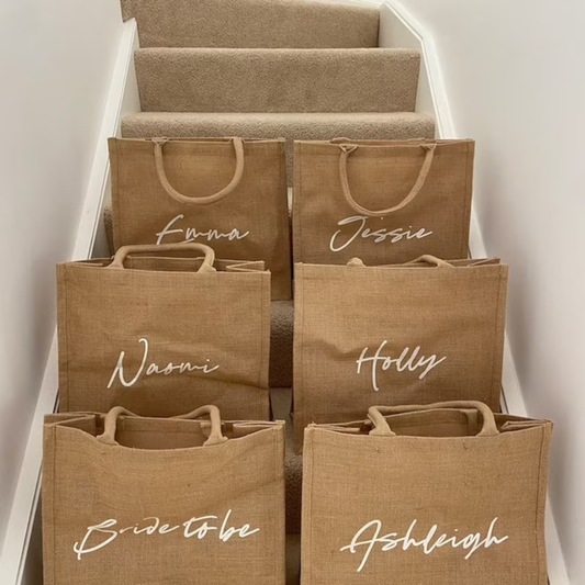 Beach Bag Personalized Name Burlap Tote Bridesmaids Beach Bag Team Bride To Be Bridal Shower Wedding Hen Boho Party Gifts Favor