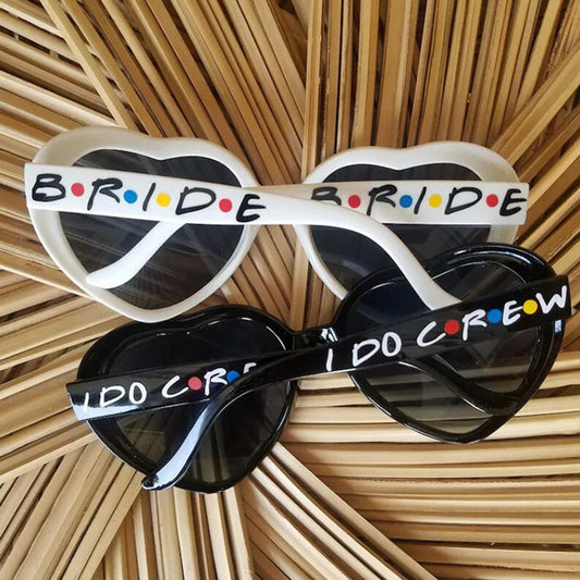 Bride I Do Crew sash Sunglasses Friend Theme Bachelorette hen Party bridal shower wedding decoration Bridesmaid proposal gift