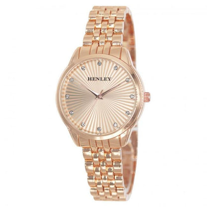 Henley Ladies Sunburst Dial &  Bracelet Watch H07320 Available Multiple Colour