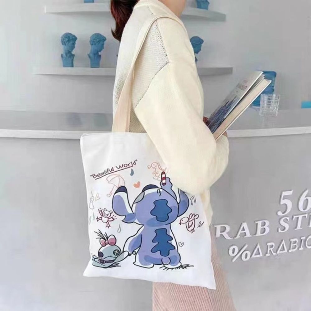 Stitch bag crossbody bag STITCH cartoon peripheral cute canvas bag shoulder bag Lilo and Baby same shopping bag