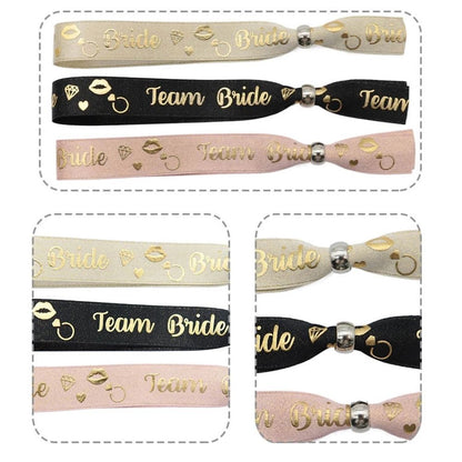 11Pcs Team Bride Bachelorette Party Bracelet Bride To Be Decoration Accessories Hen Party Wedding Bridal Shower Supplies