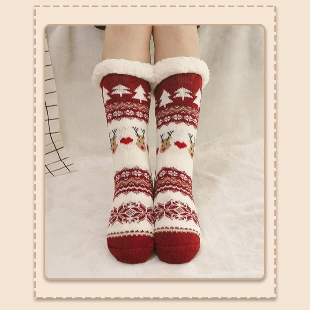 Christmas socks non-slip plush