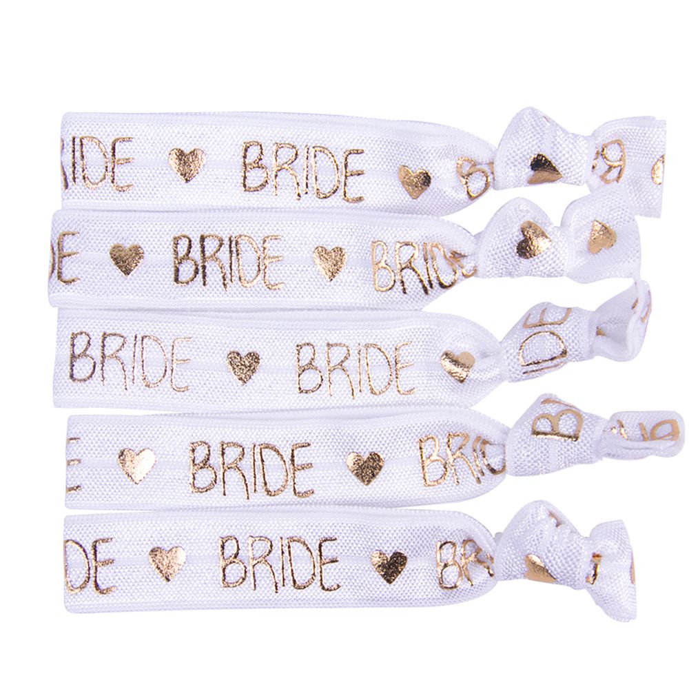 6/11pcs Team Bride Bracelets Bachelorette Party Favors Wristbands Bracelets Bride Tribe Hair Ties Bachelorette Party Supplies