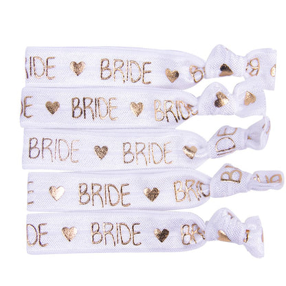 6/11pcs Team Bride Bracelets Bachelorette Party Favors Wristbands Bracelets Bride Tribe Hair Ties Bachelorette Party Supplies