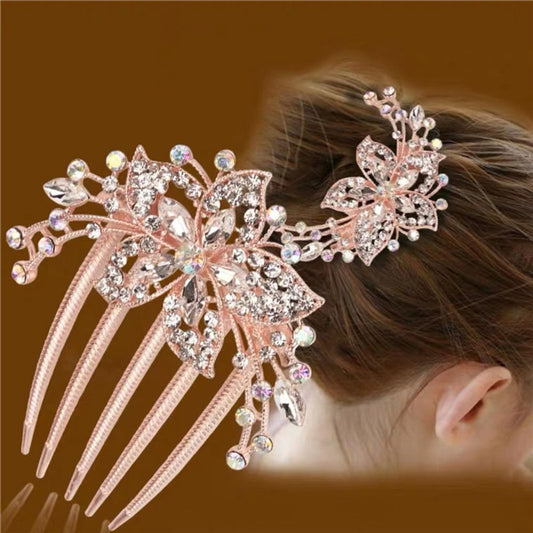 Women Bridal Rhinestone Hair Combs Clips Wedding Hair Accessories Hair Pin Bride Barrette Hair Tiara Jewelry Accessories