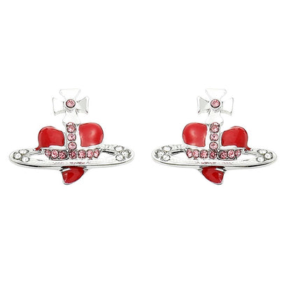 Disney Alice in Wonderland the Red Queen Earrings Sparkling Earrings Multicolor Jewelry for Women Jewellery Birthday Gifts