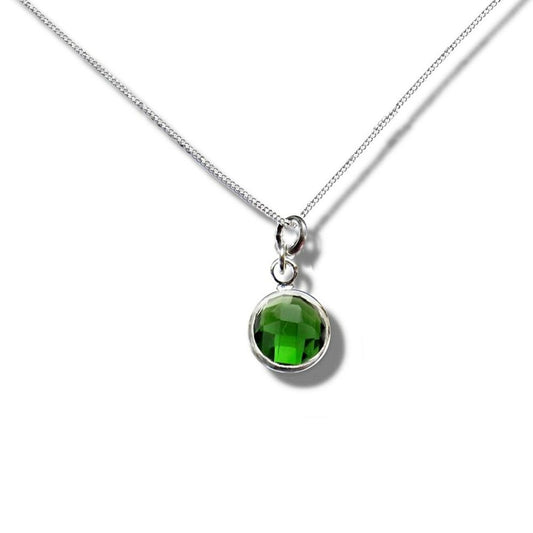 May Birthstone Necklace - dark green