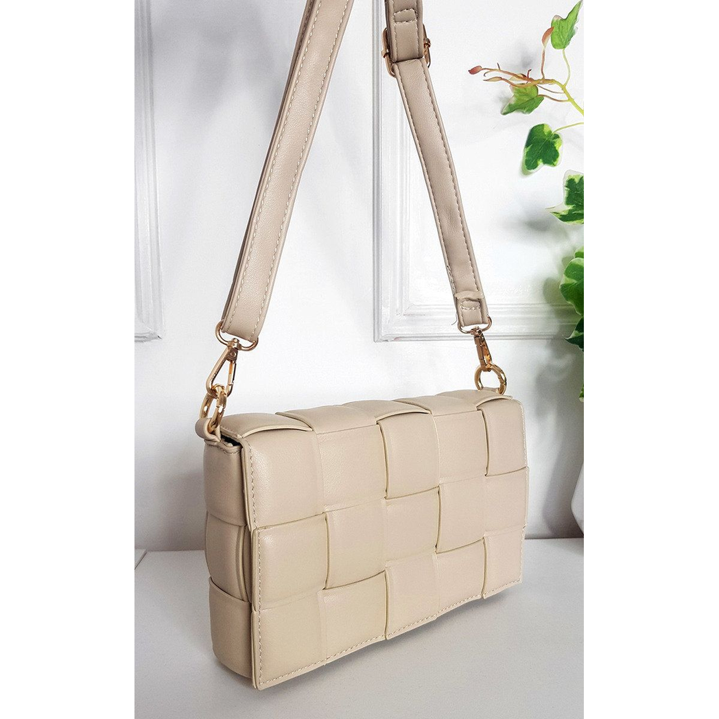 Padded Shoulder Bag with Chain Detail