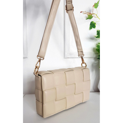 Padded Shoulder Bag with Chain Detail