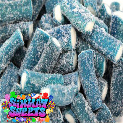 Blue Raspberry Rocketz Pencil Bites Fizzy Retro Sweets Gift Jar