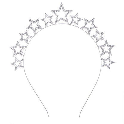 New Year Headdress Christmas Gift Female Jewelry Merry Christmas Headband Korean Style Hair Hoop Rhinestone Crown