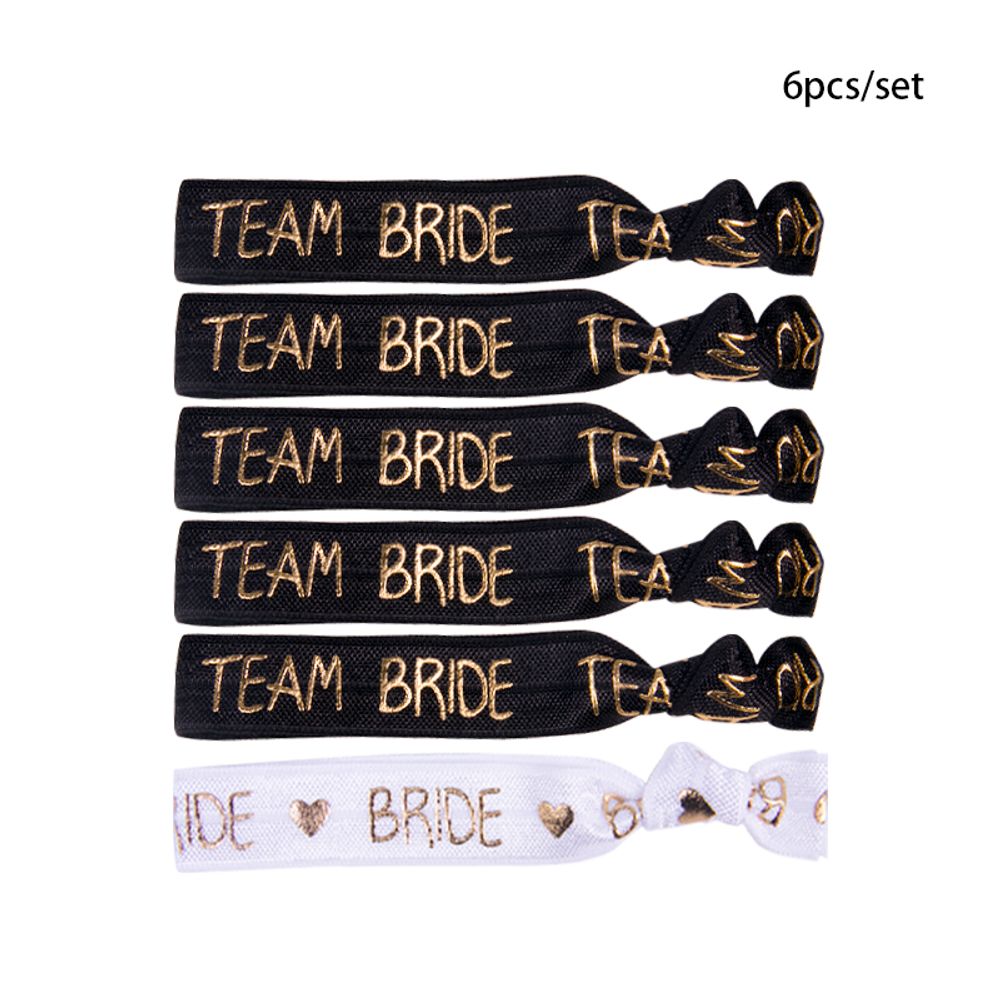 6/11pcs Team Bride Bracelets Bachelorette Party Favors Wristbands Bracelets Bride Tribe Hair Ties Bachelorette Party Supplies