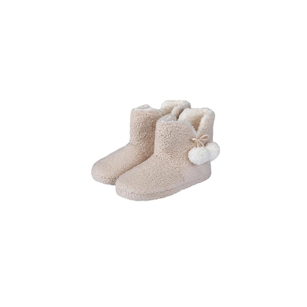 TEDDY BOOT SLIPPERS S NAT