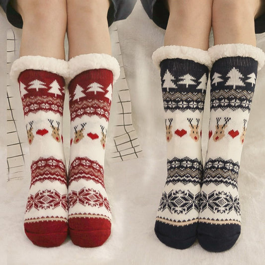 Christmas socks non-slip plush