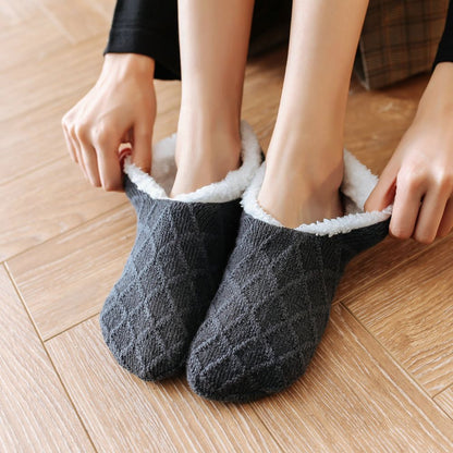 Winter Home Slippers Women Floor Shoes Indoor Socks Shoes Warm Woolen Ladies Plush Soft Comfortable Winter Slippers Pantoffels