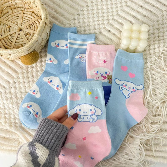 Women's Disney Miniso Cinnamoroll Cartoon socks cotton