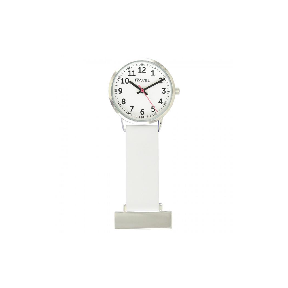 Ravel White Silicone Nurses Fob Watch R1107.4