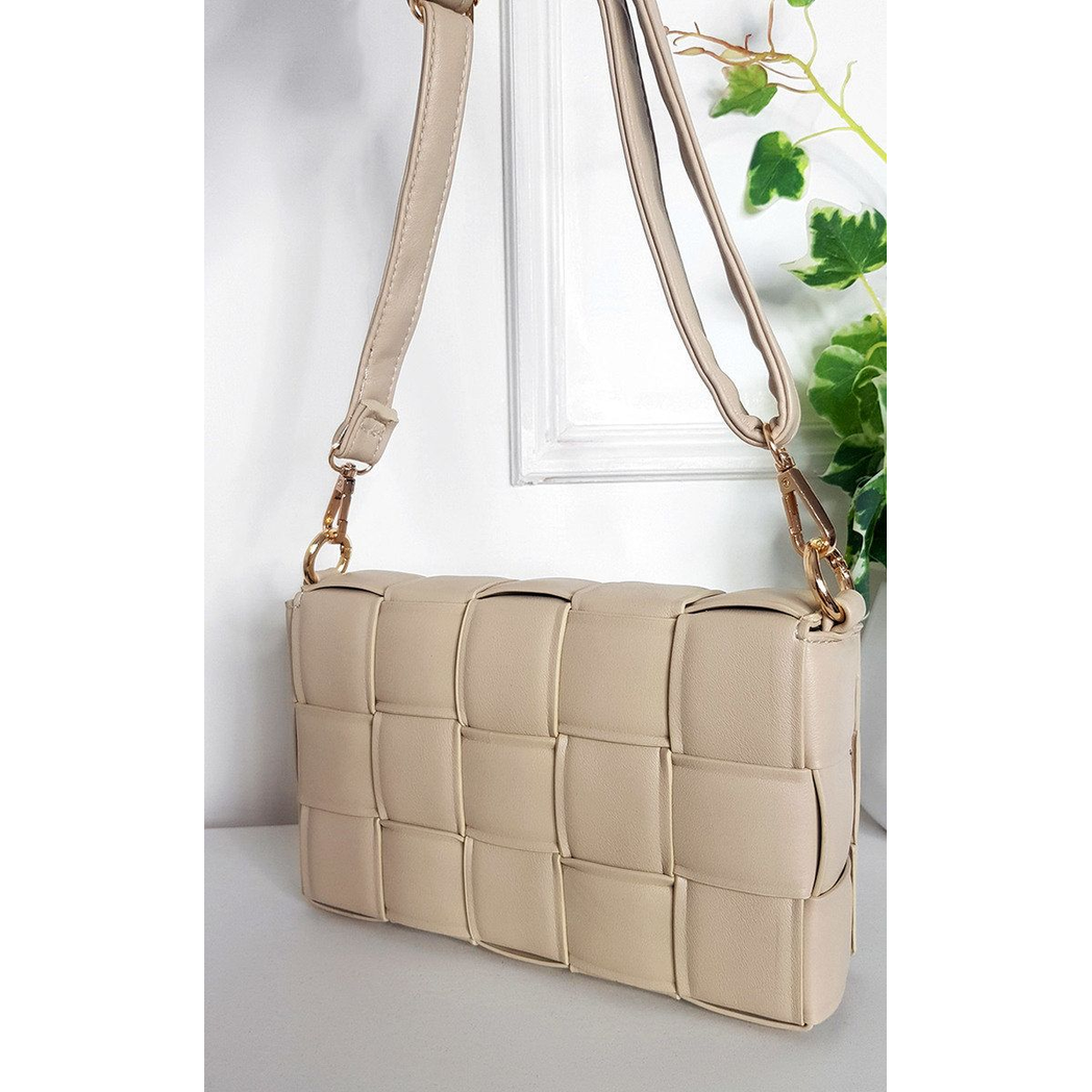 Padded Shoulder Bag with Chain Detail