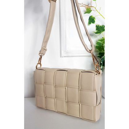 Padded Shoulder Bag with Chain Detail