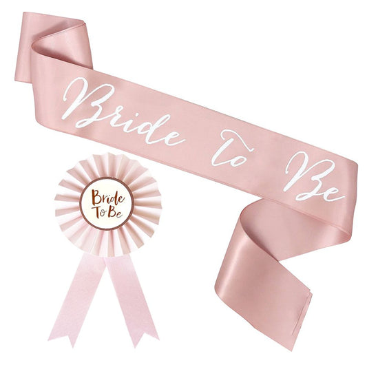 Bride to Be Sash　Set, Bride to Be  Badge Set, Women's Accessories Decoration with Sash, Hen Party