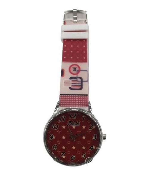 Relda Ladies Analogue Brown Star Silicone Strap Watch REL98