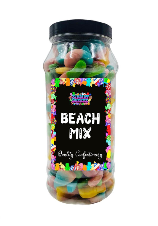 Beach Mix Jelly Gummy Retro Sweets Gift Jar