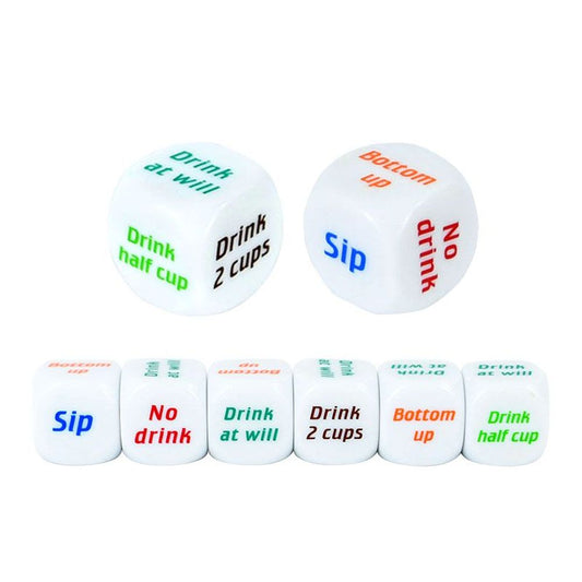 2pcs Bachelorette Party Funny Drinking Sip Dice Roll Decider Die Game Bride To Be Hen Night Party Wedding Bridal Shower Decor