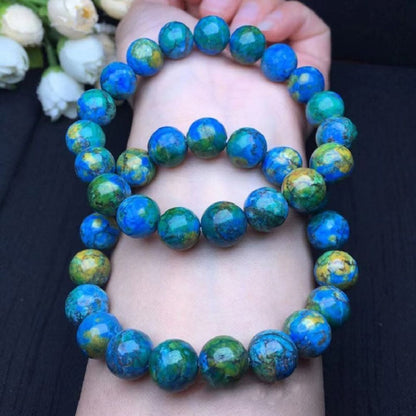 Azurite Bead Bracelet Accessories Diy Handmade Fashion Couples Stone Mineral Yoga Bracelets Elastic Rope Jewellery