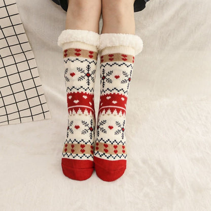 Christmas socks non-slip plush