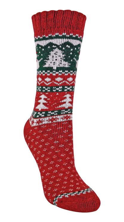 Ladies Wool Xmas Socks