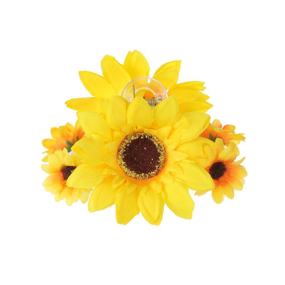 Simulated Sunflower Flower Hair Claws Hair Clip Women Holiday Fashion Ponytail Hairpin Hair Accessories