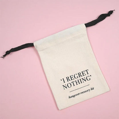 5pcs i Regret Nothing Hangover Recovery Kit Bags Bachelorette hen Party Bridal Shower Wedding decoration bridesmaid guest gift