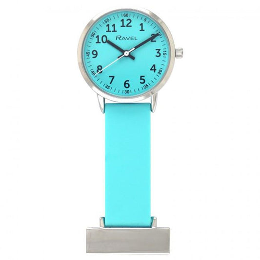 Ravel Aqua Silicone Nurses Fob Watch R1107.6