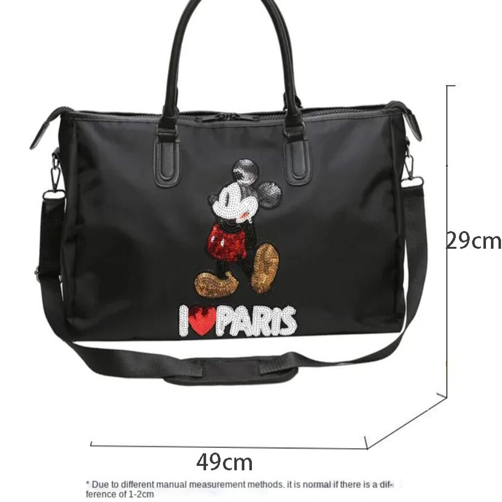 New Disney  Mickey Canvas Bag Women's Versatile Casual Shoulder Bag Commuter Handbag Large Capacity Multifunctional Mommy Bag