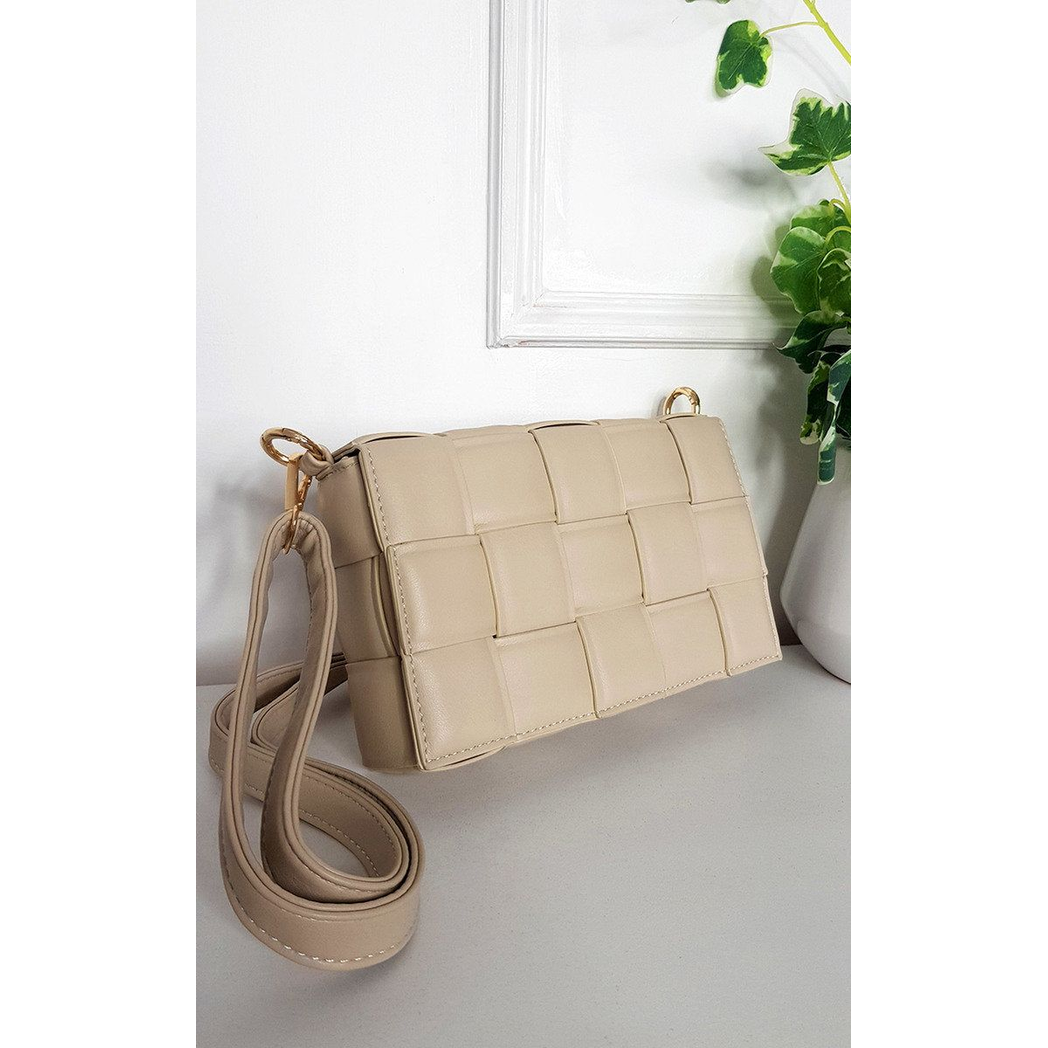 Padded Shoulder Bag with Chain Detail