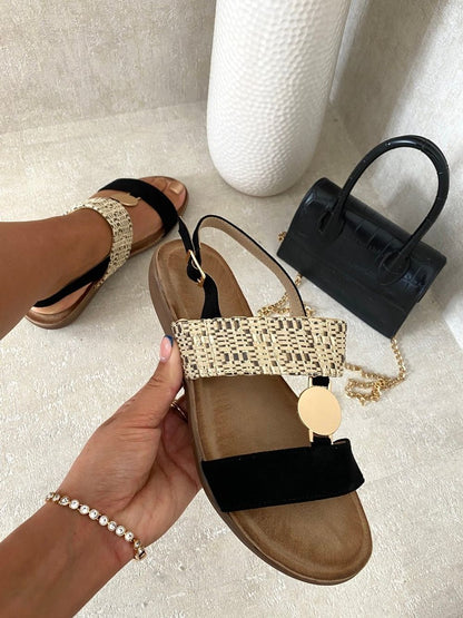 Ankle Strap Open Toe Flat Sandals