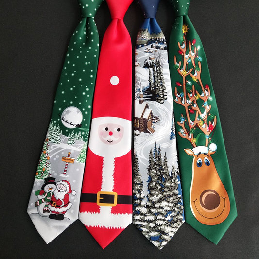 EASTEPIC Classic Print Neckties Fashionable Men's Ties Colorful Ties for Men Christmas Party Quality Accessory Santa Claus