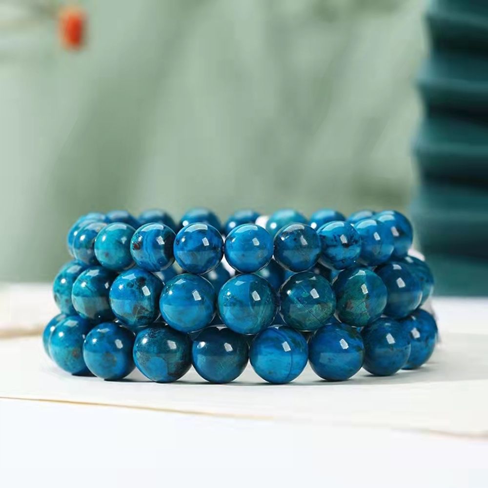 Azurite Bead Bracelet Accessories Diy Handmade Fashion Couples Stone Mineral Yoga Bracelets Elastic Rope Jewellery