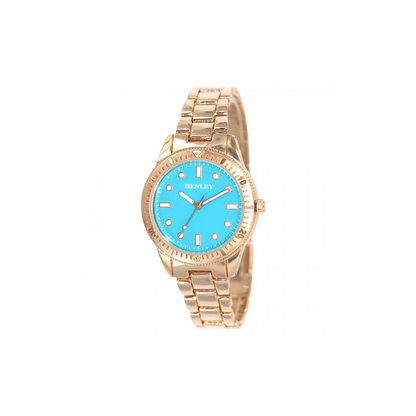 Henleys Ladies The Candy Rose Bracelet Watch Turq - H07318.6