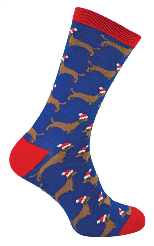 Mr Heron - Christmas Sausage Dog Socks