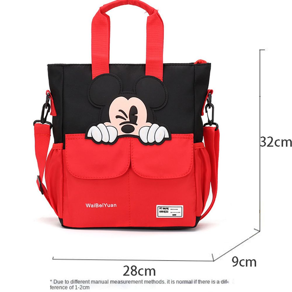 New Disney  Mickey Canvas Bag Women's Versatile Casual Shoulder Bag Commuter Handbag Large Capacity Multifunctional Mommy Bag